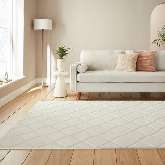 Catherine Lansfield Cosy Diamond Rug 1