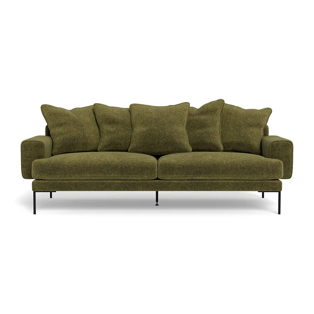 Heal's Torrington 4 Seater Sofa Boucle Velvet Wilder Black Feet 1