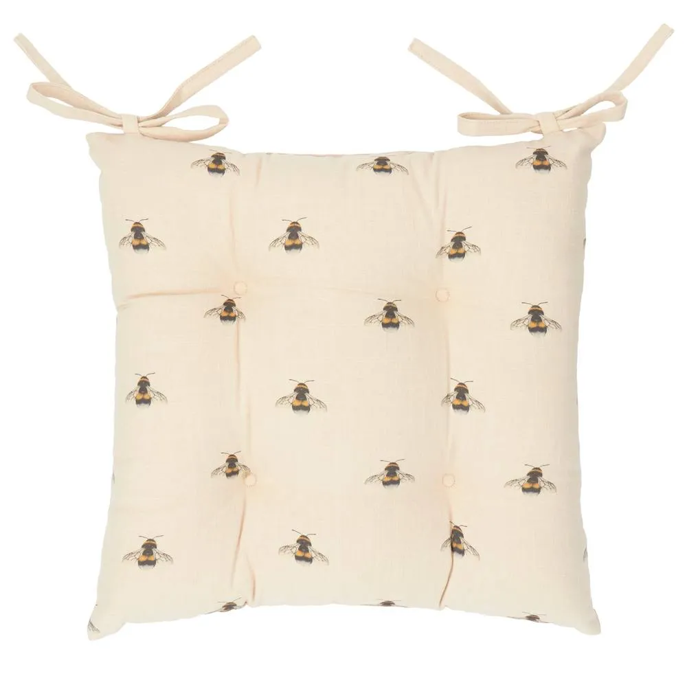 Wylder Ramble Bumble Bee 2 Pack Cotton Slub Seat Pads in Cream 2