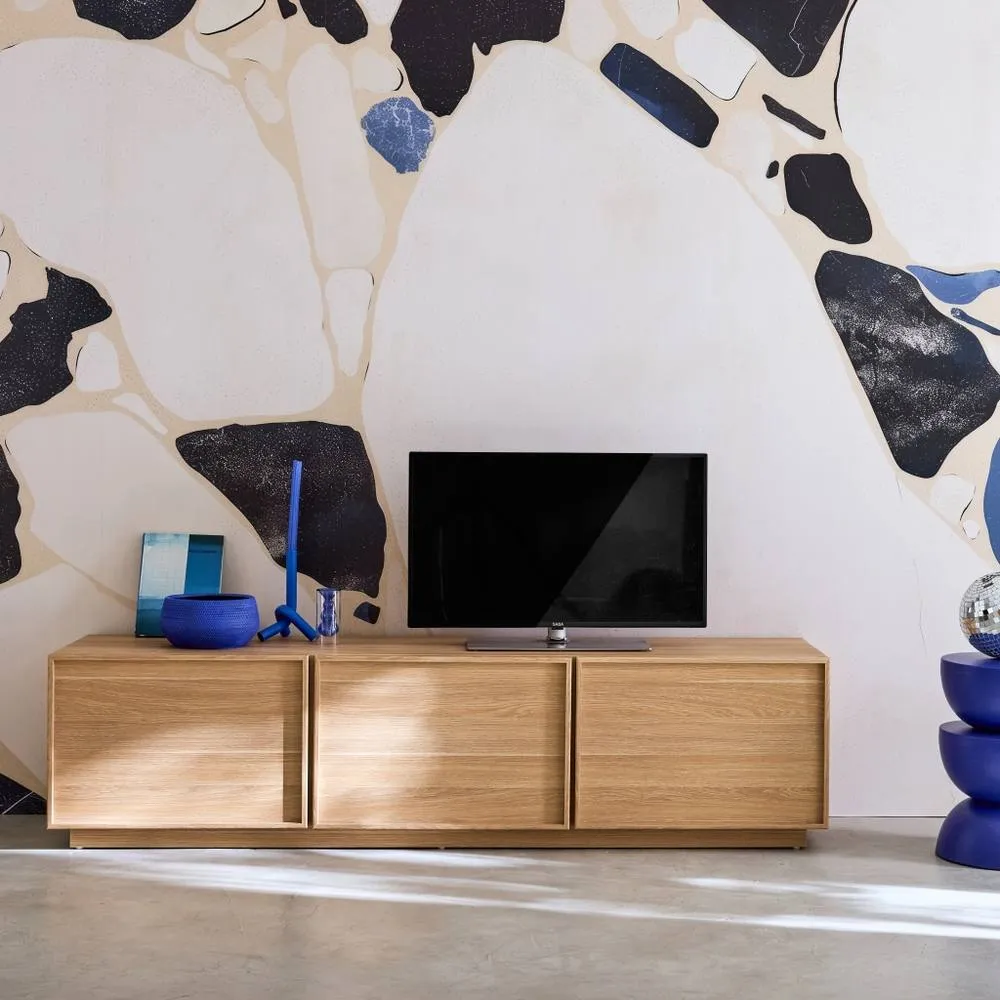 sweeek TV stand 3 doors 180cm wood decor in Beige 1