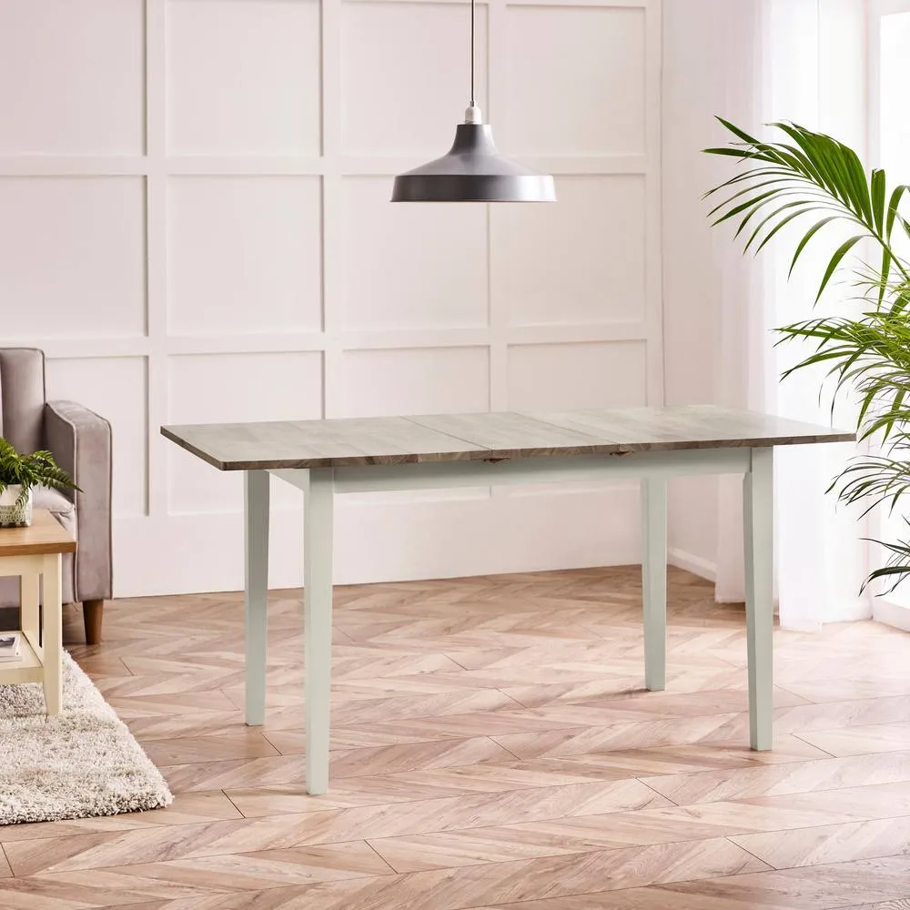 FurnitureboxUK Salcombe Extending Light Grey Wooden Table & 6 Whitby Dining Chairs 4