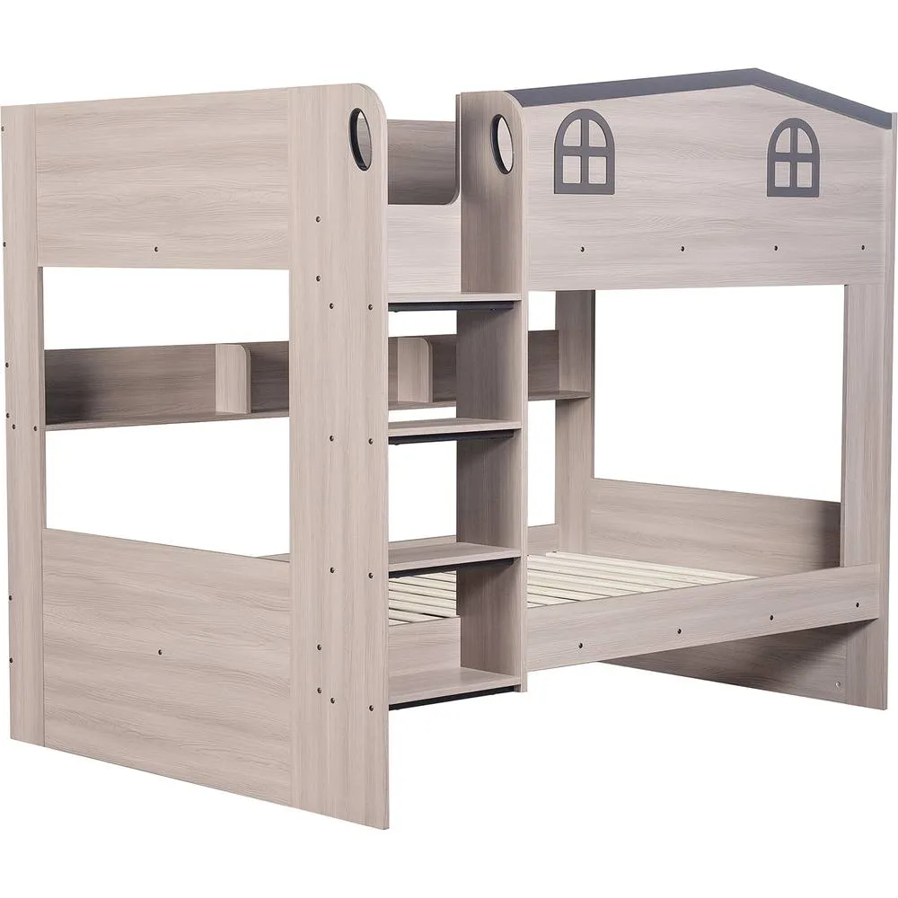 Seconique Hector Small Double Bunk Bed in Grey 2