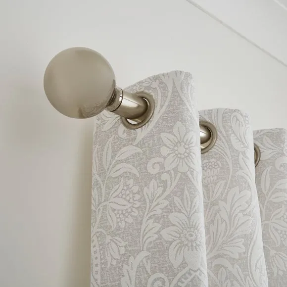 Contemporary Ball Fixed Metal Curtain Pole with Rings 4