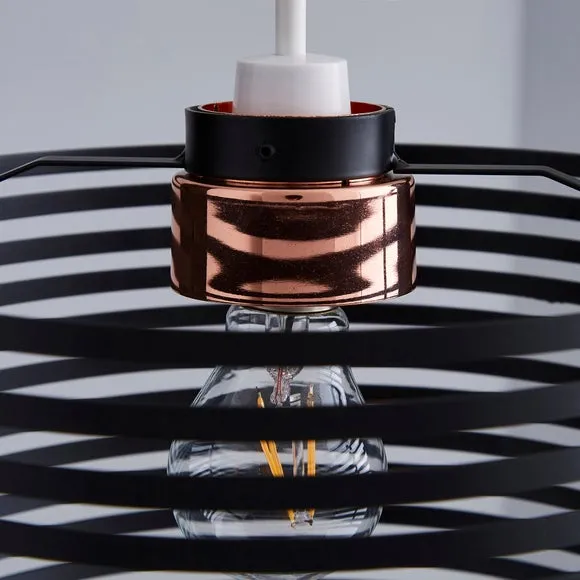 Kiel Black Easy Fit Pendant Shade 3