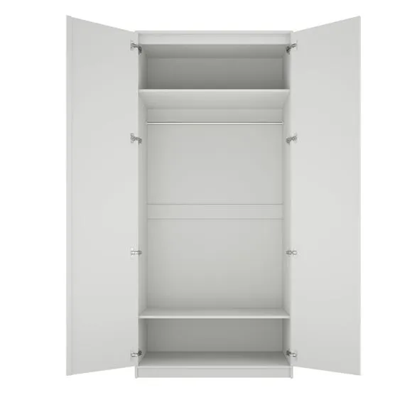 Austen Double Wardrobe, White 3