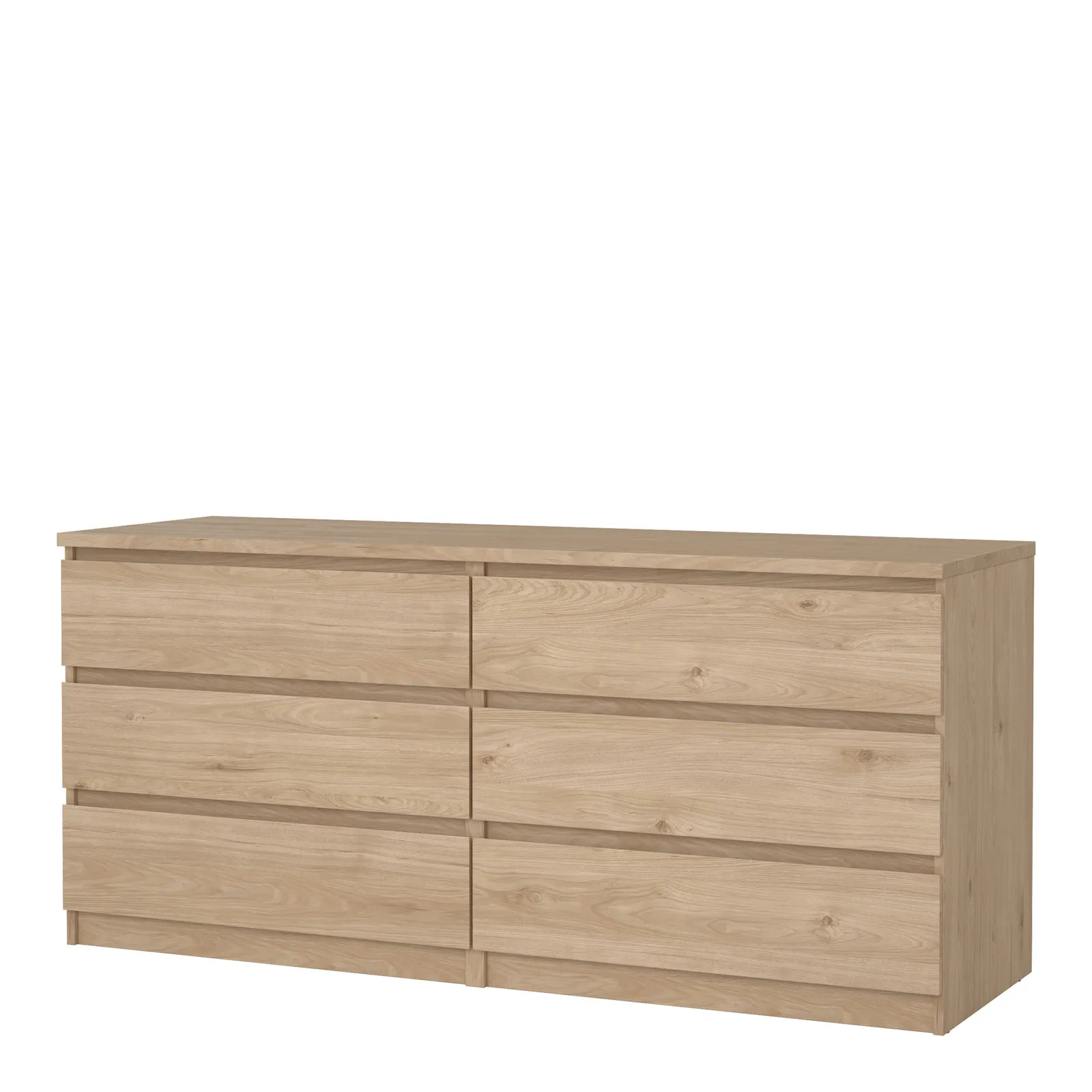 Furniture To Go Naia Wide Chest of 6 Drawers (3+3) in Light Oak 3