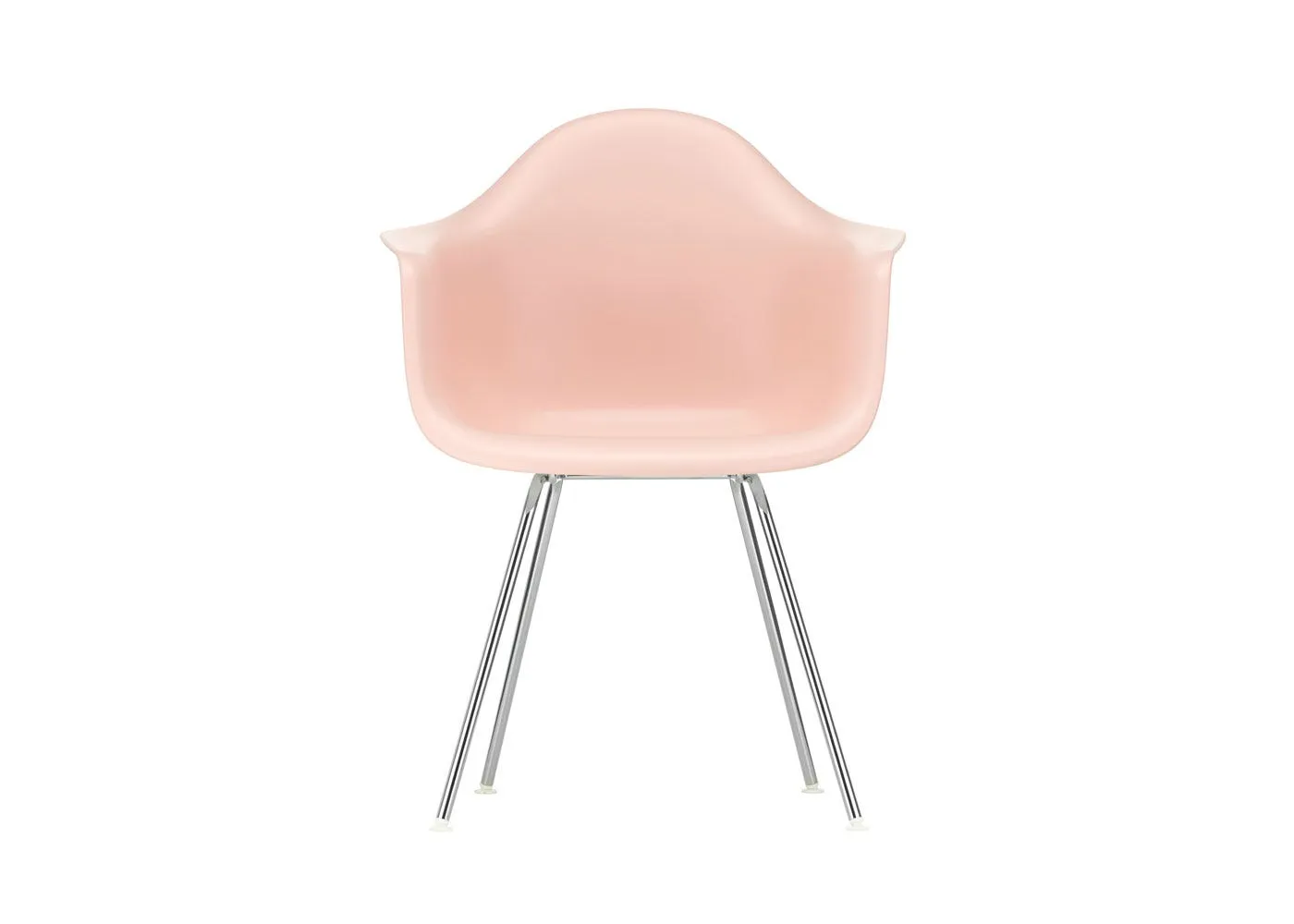 Vitra Eames DAX Armchair New Height Pale Rose Chrome Base 1