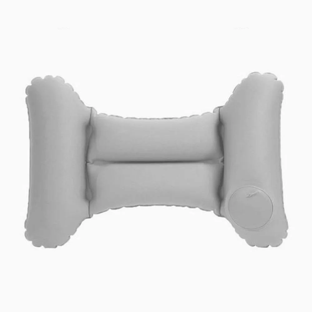 Quipulse H-Shaped Manual Press Inflatable Lumbar Cushion in Grey
