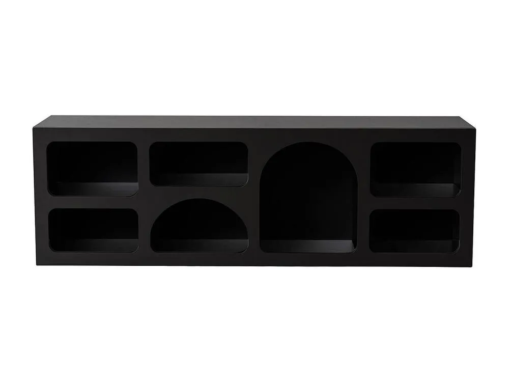 Vente-unique TV Stand With 7 Recesses - Black - LUELA 2