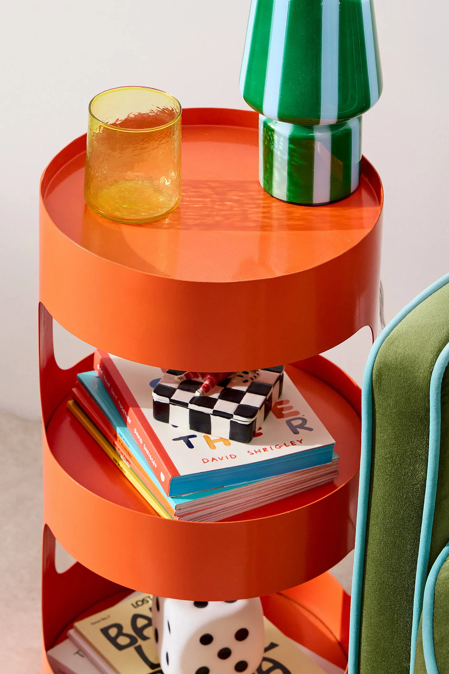 Ollie Orange Side Table - Orange 2