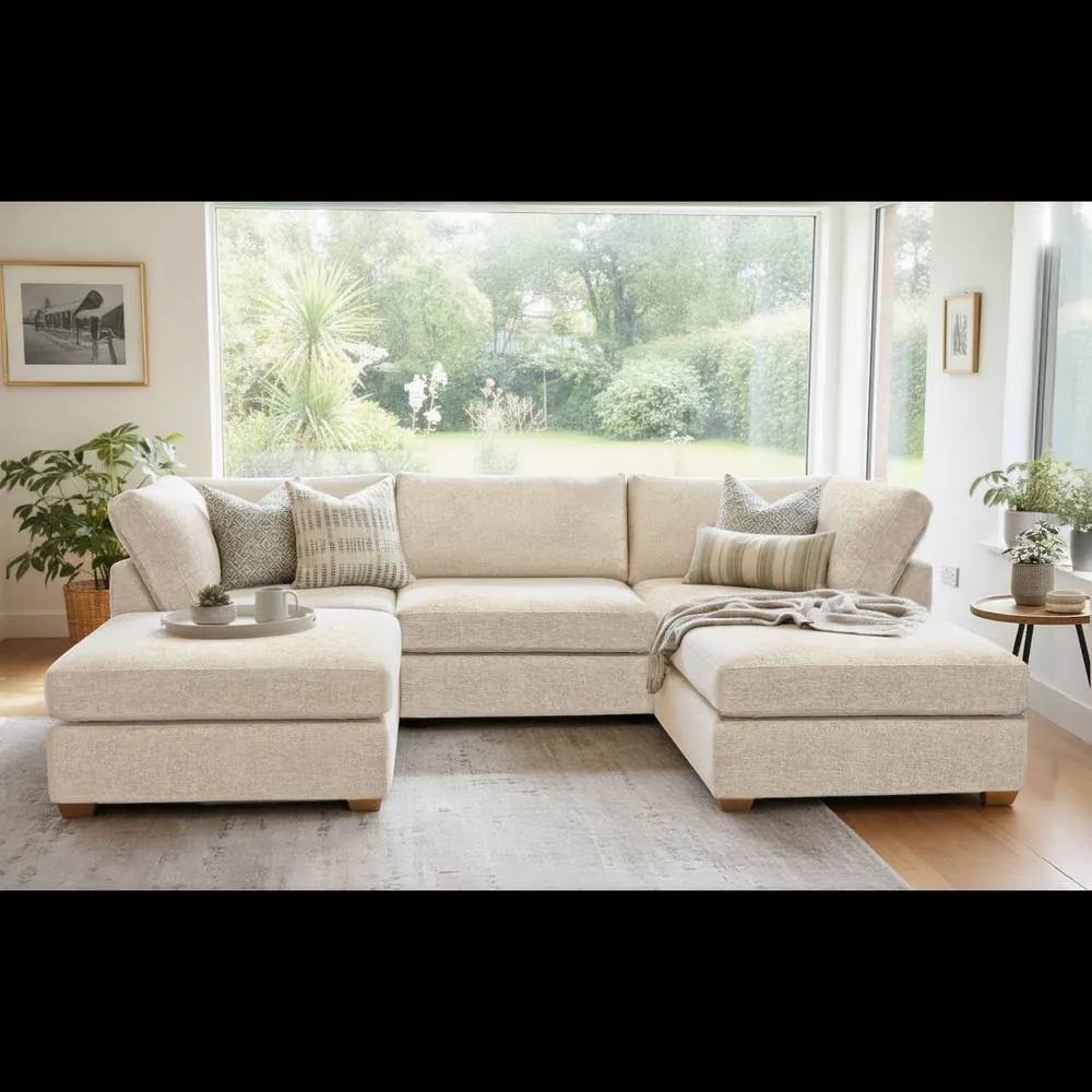 The Great Sofa Company Hyde U Shape Corner Sofa in Cream 1