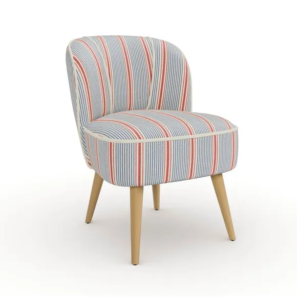Elsie Retro Coastal Stripe Cocktail Chair 5