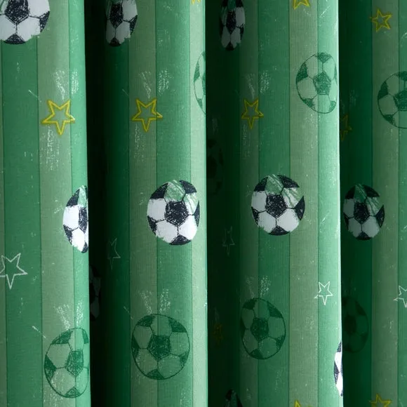 Football Pitch Blackout Eyelet Curtains 3