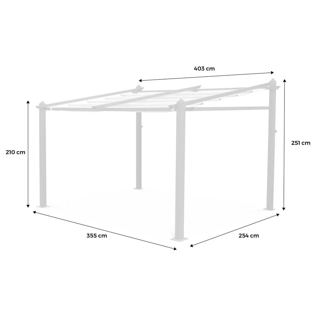 sweeek Replacement canopy roof for 3x4m Murum pergola in Beige 3