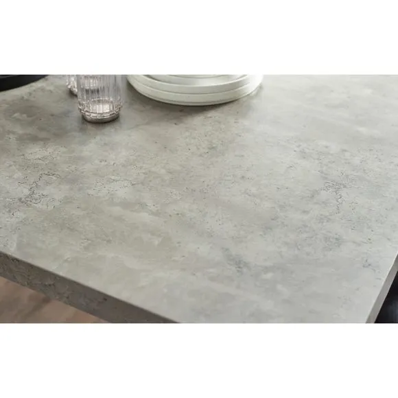 Miller 6 Seater Dining Table, Concrete Effect 6
