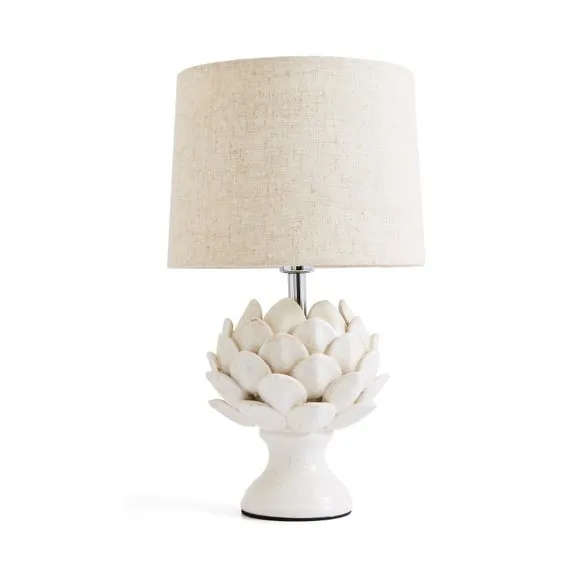 Dorma Brimstage Artichoke Linen Shade Table Lamp 6