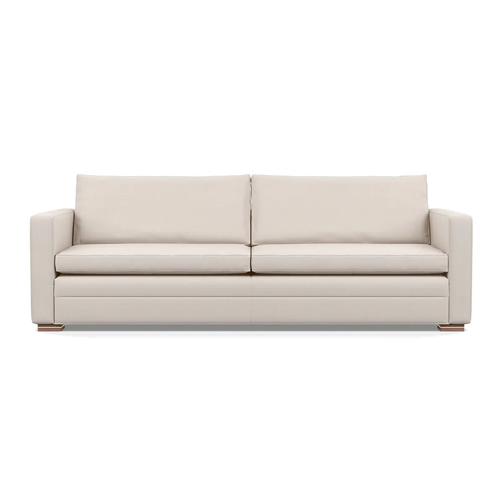 Heal's Palermo 5 Seater Sofa Siena Cotton Natural Brass/Walnut Feet 1