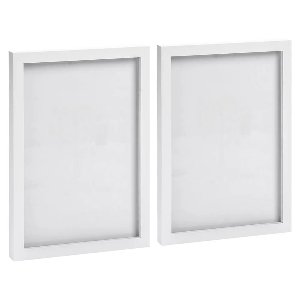 Nicola Spring Photo Frames - A4 (8" x 12") - Pack of 2 in White 1