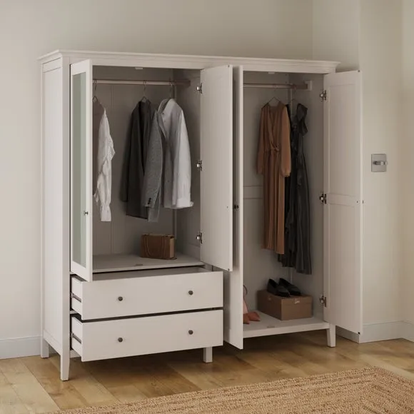 Lynton Mirrored 4 Door Wardrobe 2