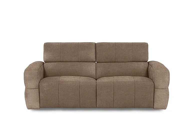 Cube Fabric 3 Seater Power Recliner Sofa with Power Headrests