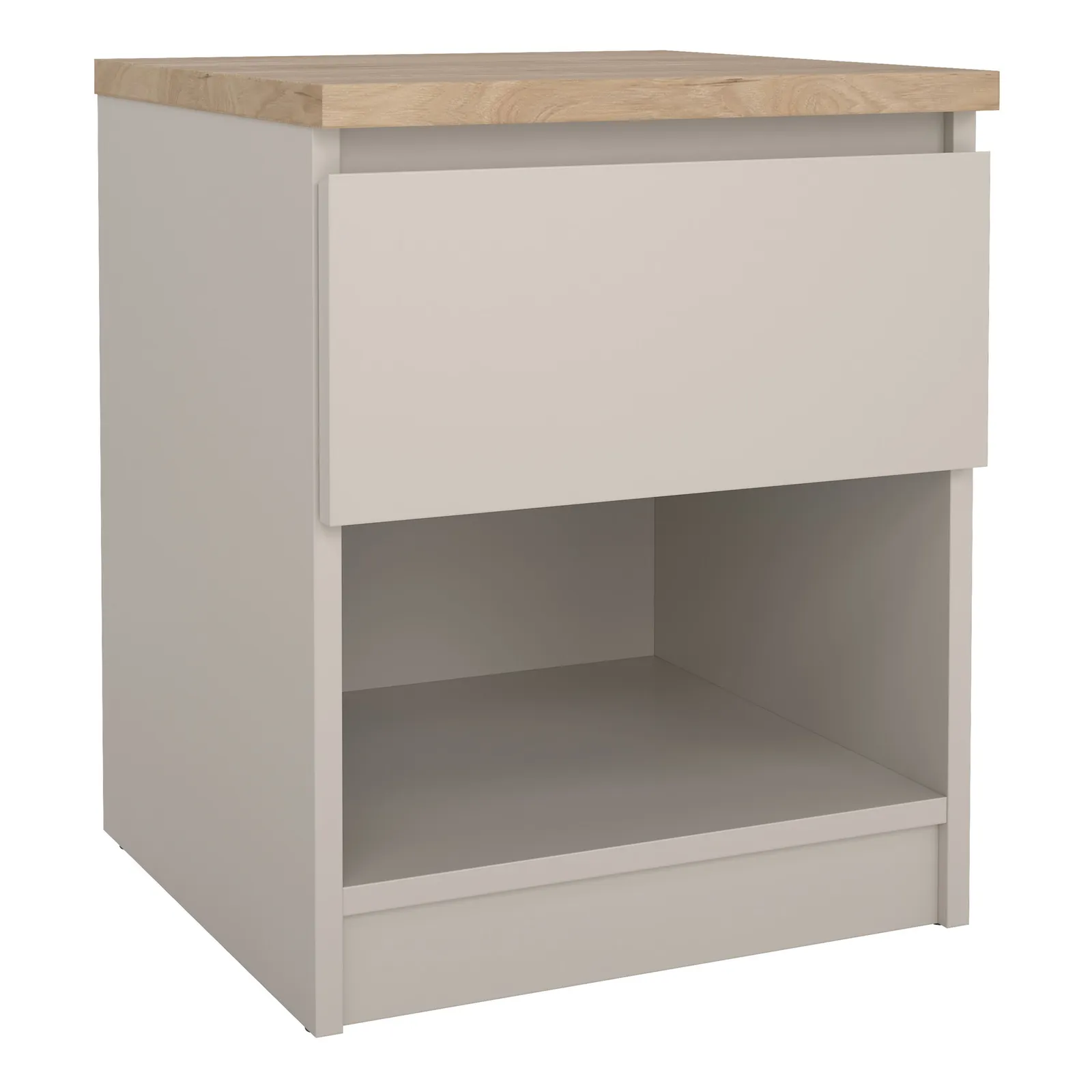 Furniture To Go Naia Bedside 1 Drawer 1 Shelf in Beige
