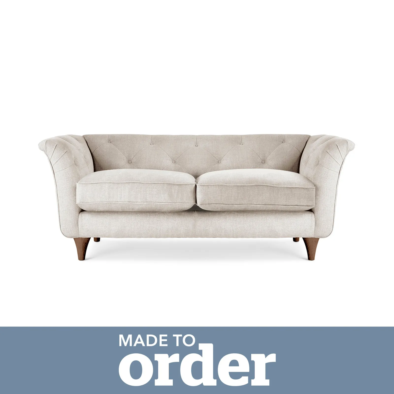 Jaipur 2 Seater Sofa Brushed Plain Fabric Brushed Plain Silk