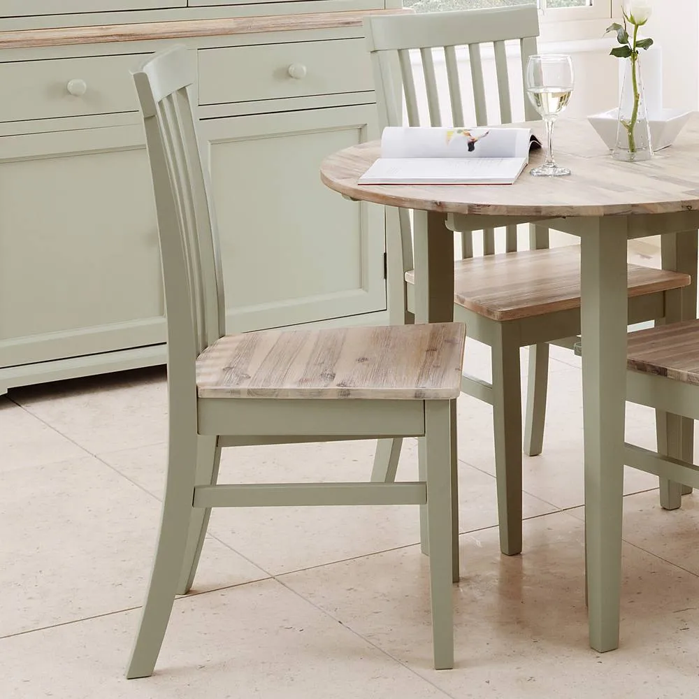 Statement Furniture Florence Highback Wooden Seat Chair in Light Green