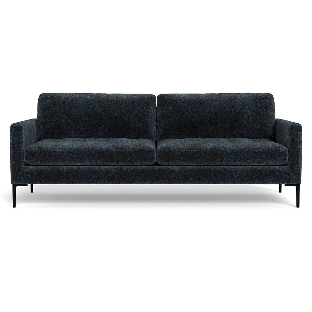Heal's Eton 4 Seater Sofa Velvet Boucle Space Black Feet 1