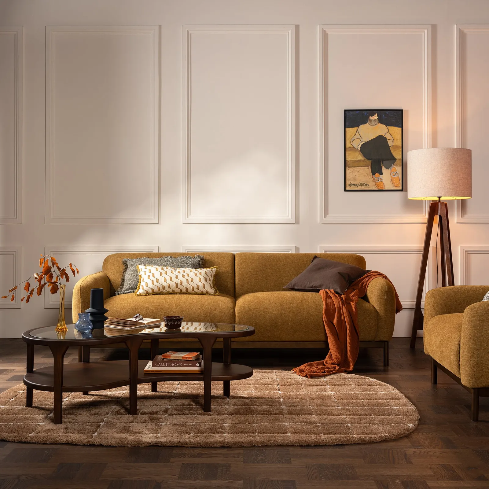Connie 3 Seater Sofa, Yellow Fabric | Barker & Stonehouse 4