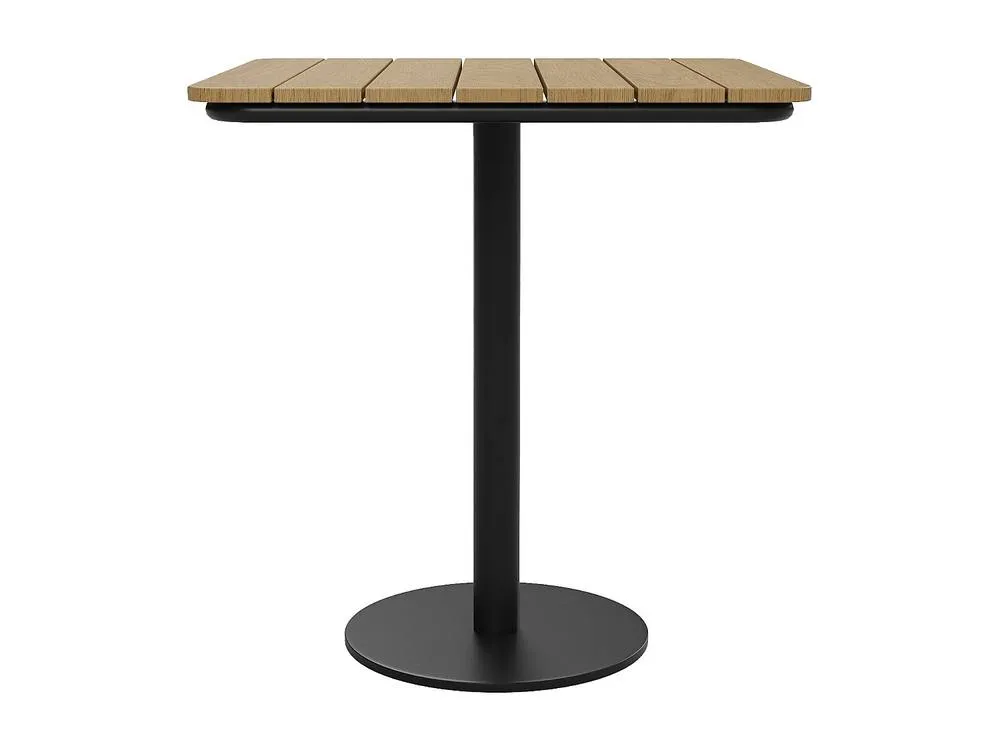 Vente-unique Square Garden Table W.70 Cm In Polywood & Metal - Black - LYLIOS By 2