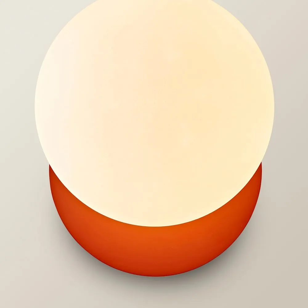 ValueLights Darla Frosted Globe IP44 Rated Bathroom Wall Light with LED Bulb in Burnt Orange 5