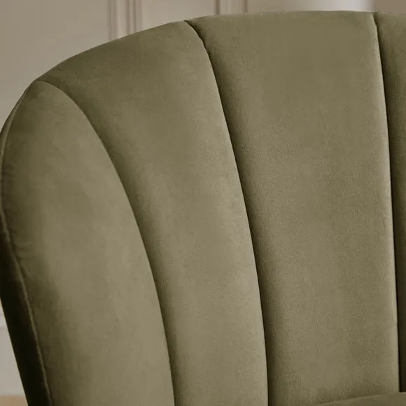 Kiley Dining Chair with Black Legs, Velvet 4