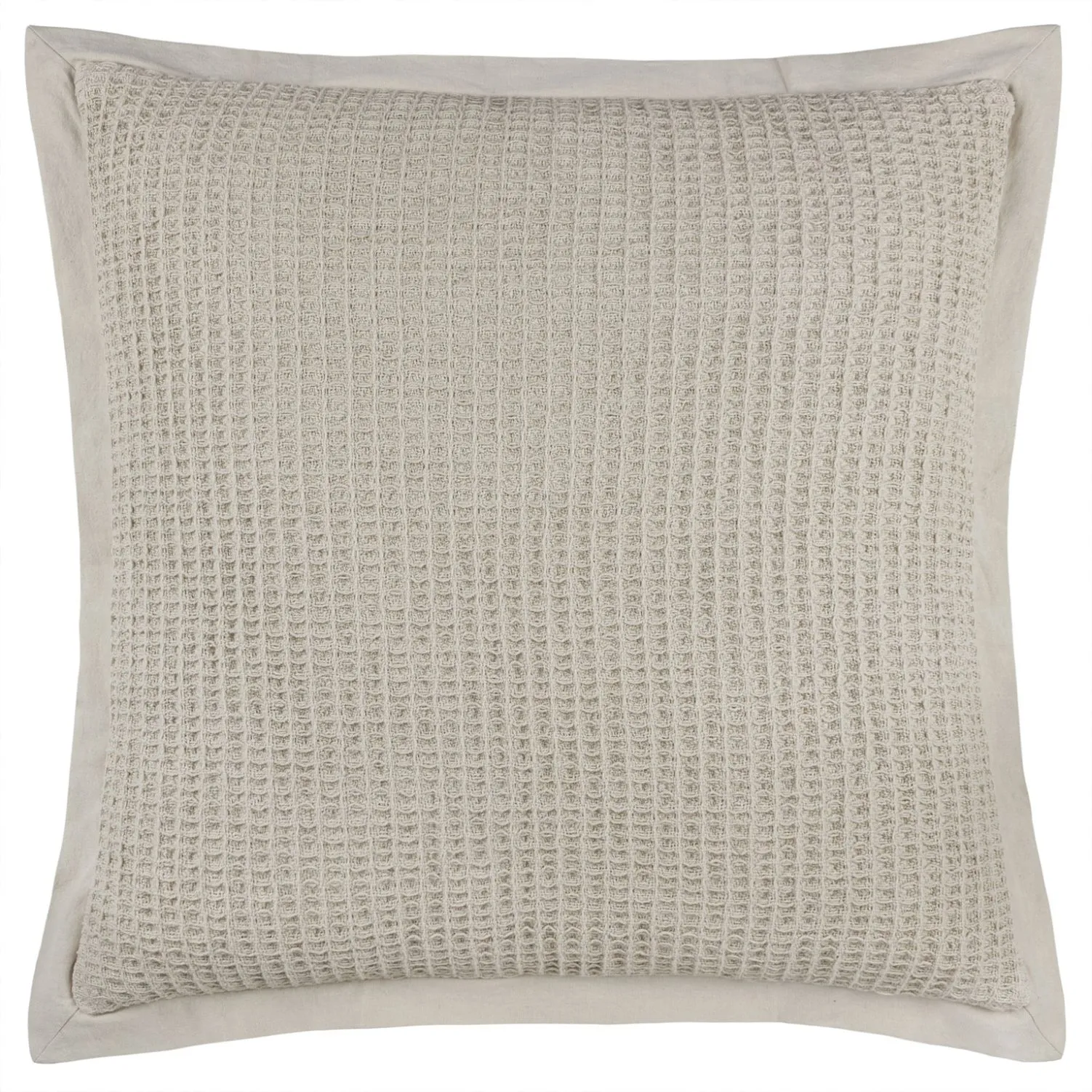 Cotton Waffle Cushion, Stone