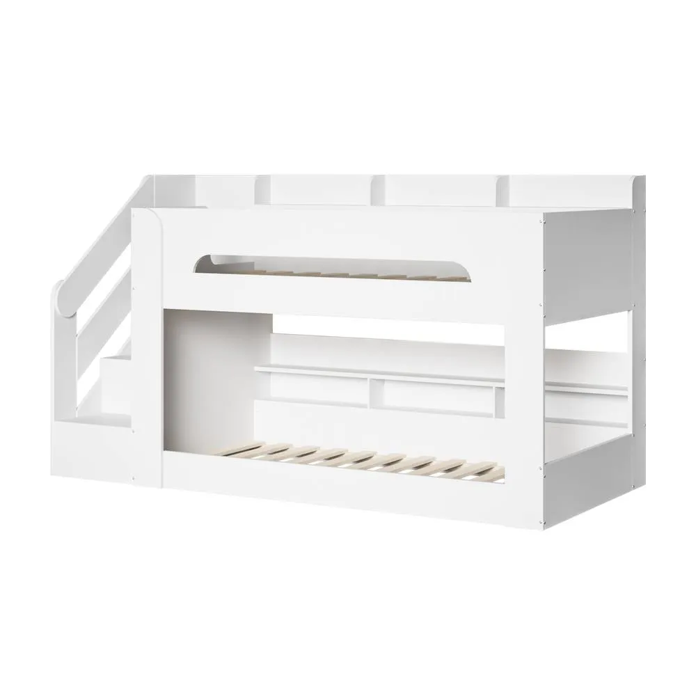 Flair Zeno Staircase Low Bunk with Storage in White 5