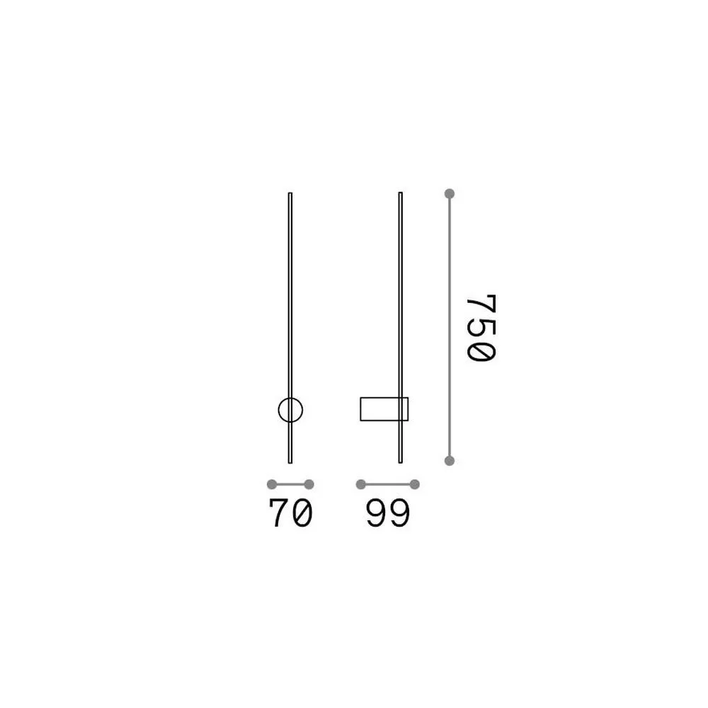 Netlighting Essence Integrated LED Wall Lamp Brass 1350lm 3000K in Gold 2