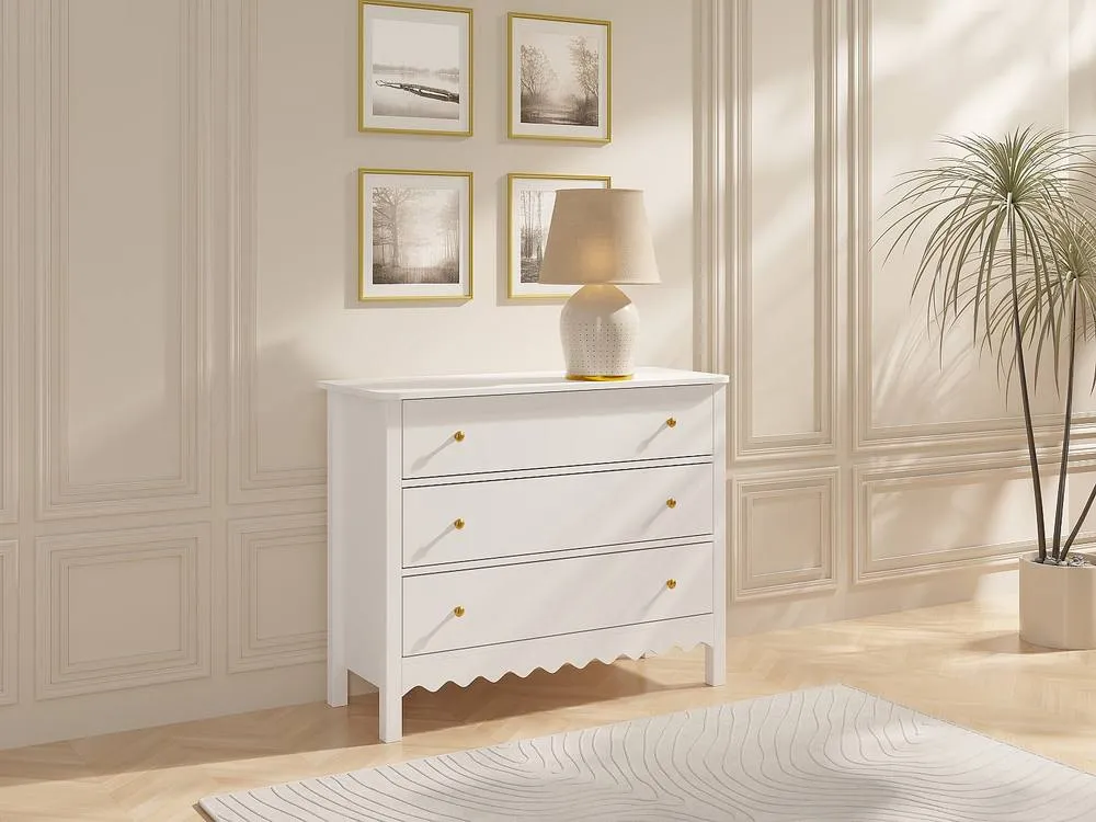 Vente-unique 3-Drawer Chest Of Drawers - White - ILIZANA