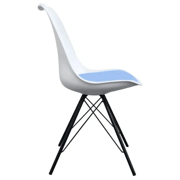 Fusion Living Soho White Plastic Dining Chair 4