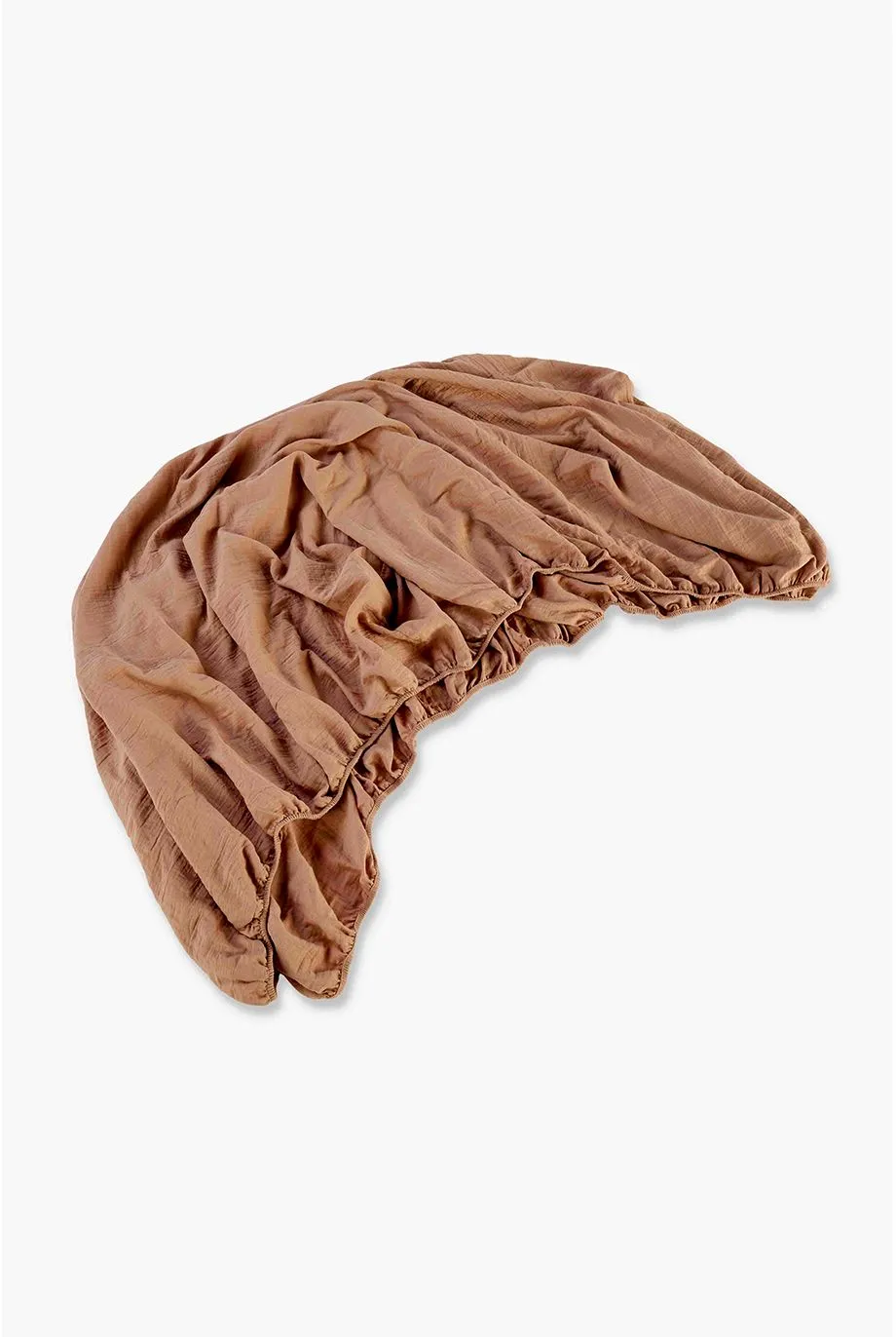 CHRISTY Double Layered Relaxed Retreat Luxury Cotton Bedding Fitted Sheets in Terracotta 3