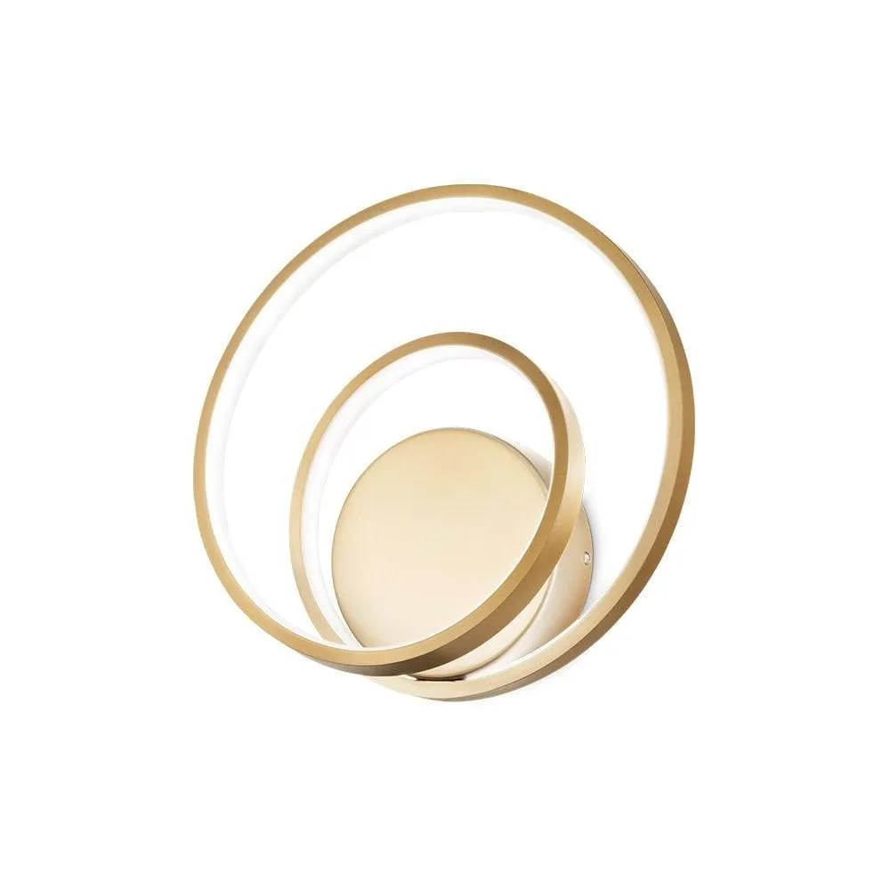 Netlighting Oz Integrated LED Wall Lamp Brass 4000K in Gold