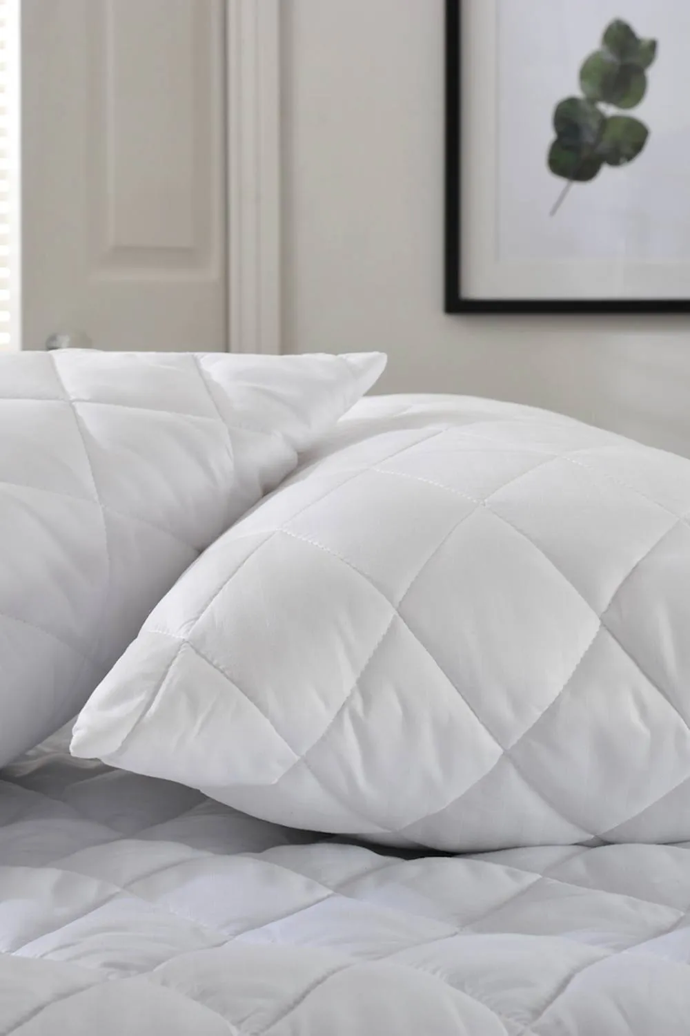 The Lyndon Company Anti Allergy Quilted Pillow Protector Pair | Deyongs 1846 in White