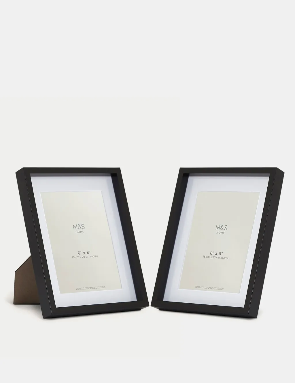 M&S Set of 2 Photo Frames 6x8 Inch Black