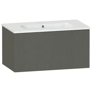 Duarti by Calypso Burford Ash Grey Vanity with Elsdon Basin - 800mm