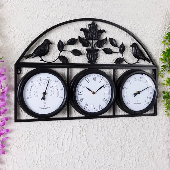 Charles Bentley Rutland Outdoor Triple Faced Wall Clock 2