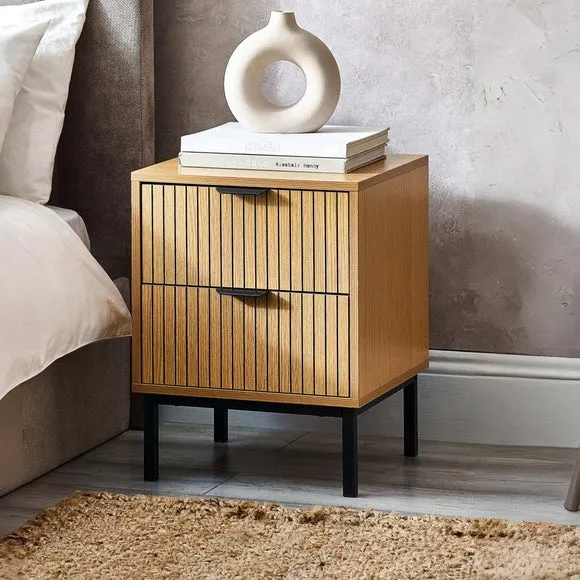 Return - Sia 2 Drawer Bedside Table