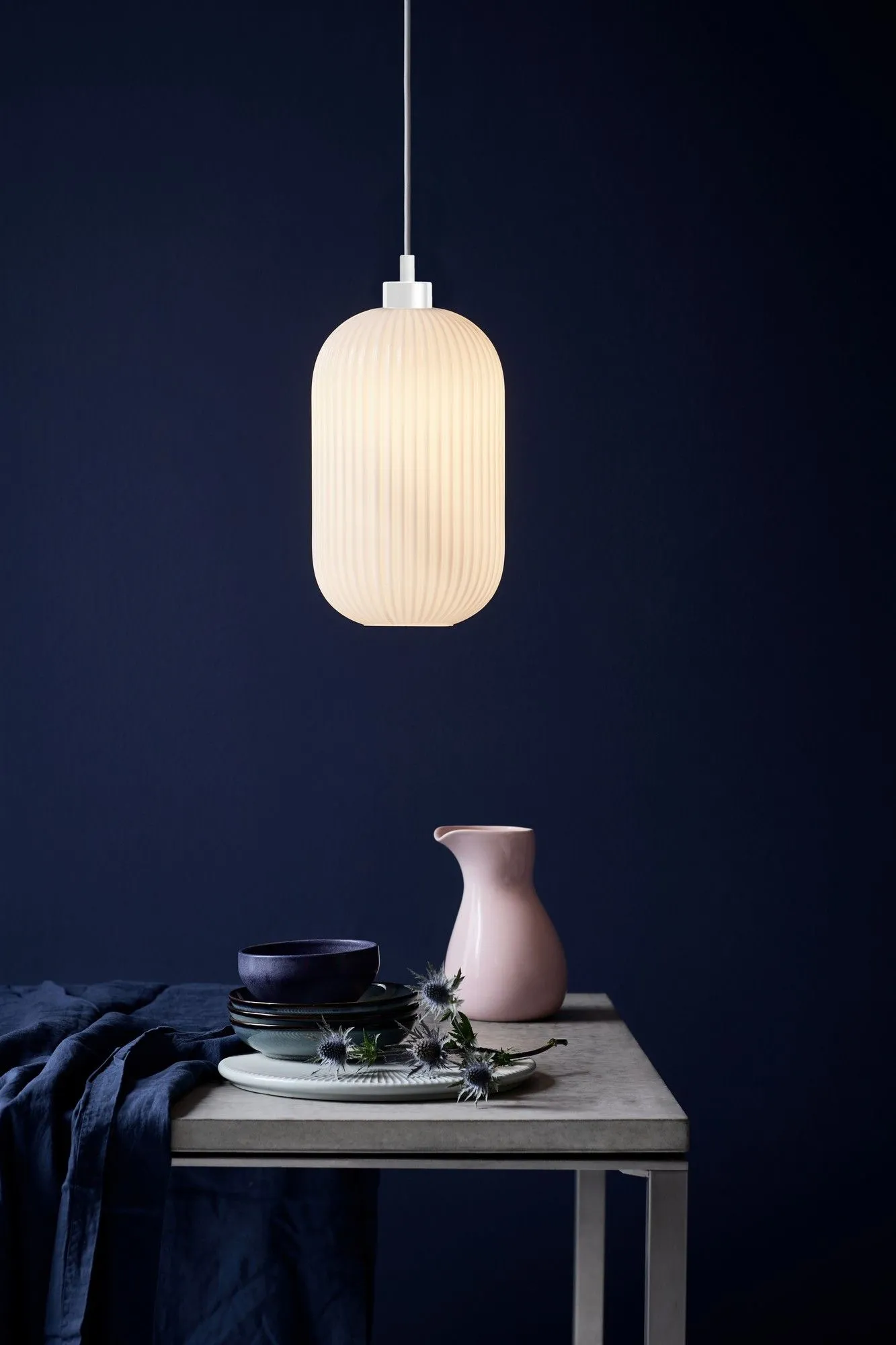 Nordlux Milford Pendant Light Opal White Glass Dining Room E27 Mains 20cm 4