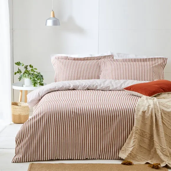 Yard Hebden Reversible 100% Cotton Duvet Cover & Pillowcase Set