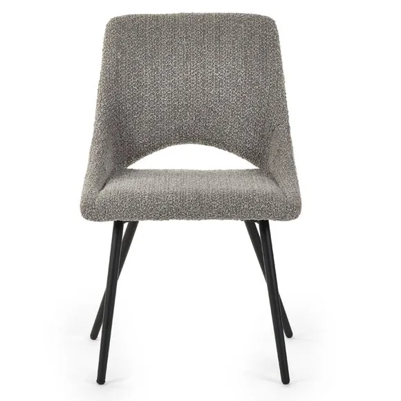 Iris Set Of 2 Dining Chairs, Boucle 4