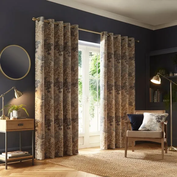 Folk Tree Eyelet Curtains 2