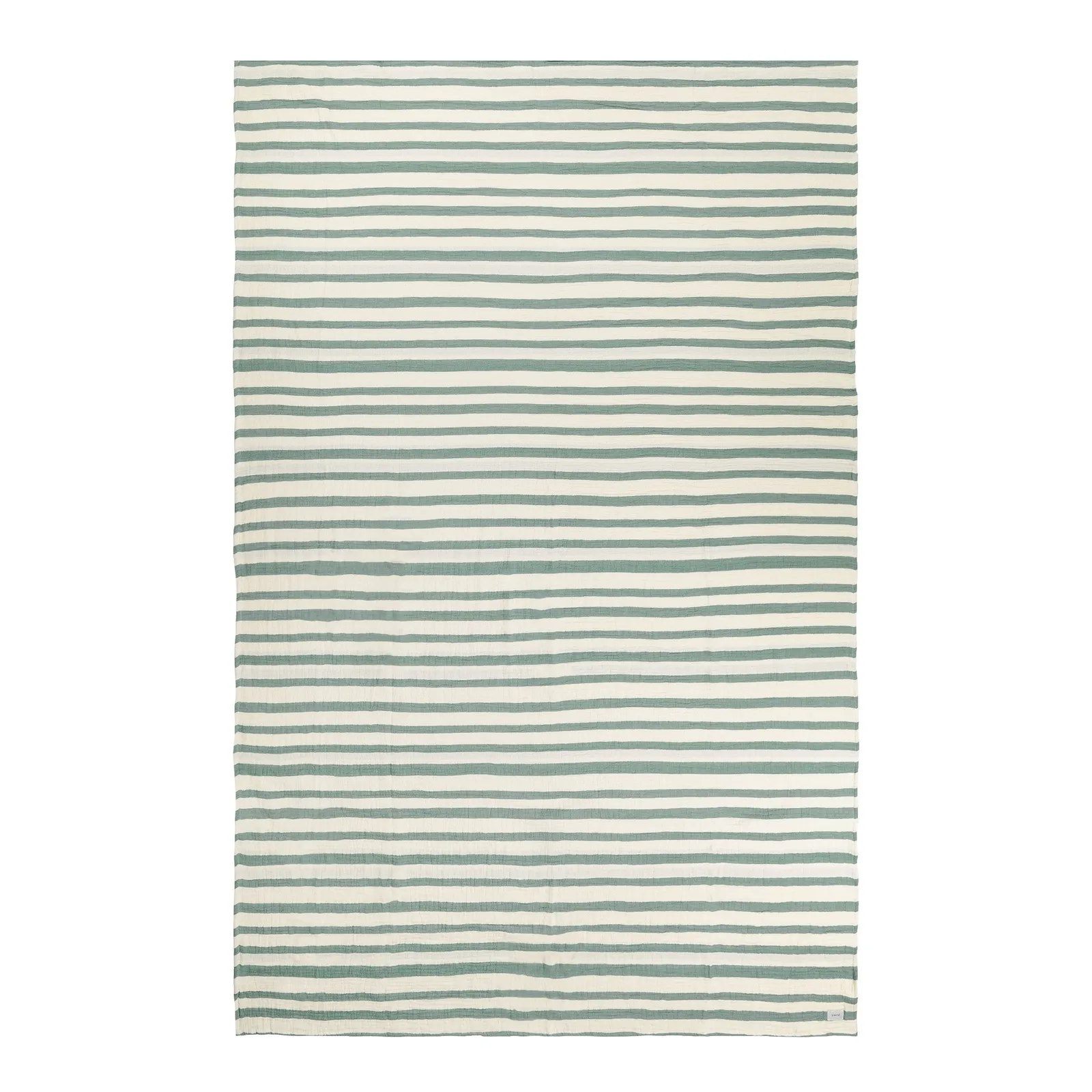 Yard Woven Stripe 100% Cotton Bedspread in Light Green 6