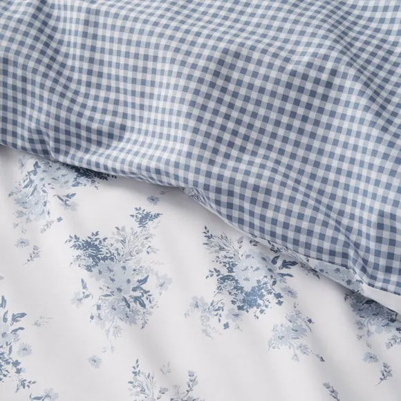 Catherine Lansfield Lucie Floral Reversible Duvet Cover & Pillowcase Set 6